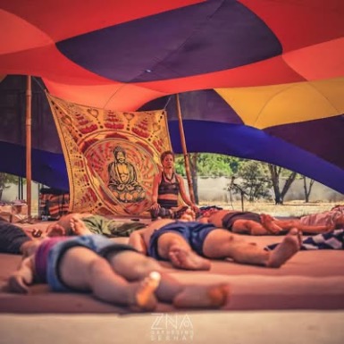 Relajación final en festival